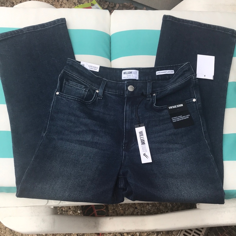 NWT William Rast by Justin Timberlake Super High Rise Vintage Flare Crop